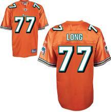 Miami Dolphins #77 Jake Long orange jerseys
