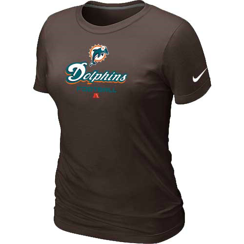 Miami Dolphins Brown Women's Critical Victory T-Shirt