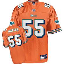 Miami Dolphins Joey Porter #55 Alternate orange Jersey