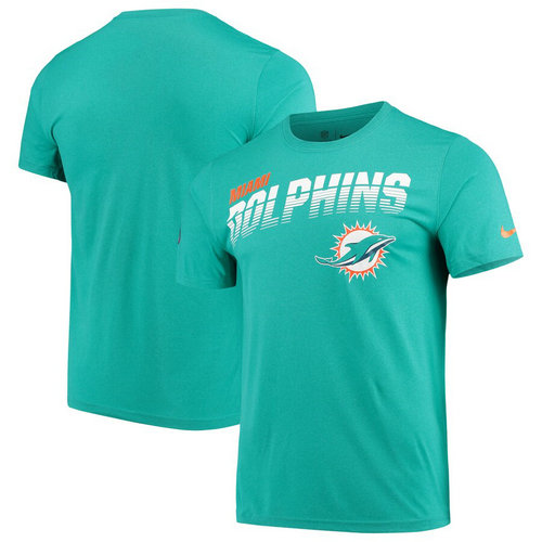 Miami Dolphins Nike Sideline Line Of Scrimmage Legend Performance T-Shirt Aqua