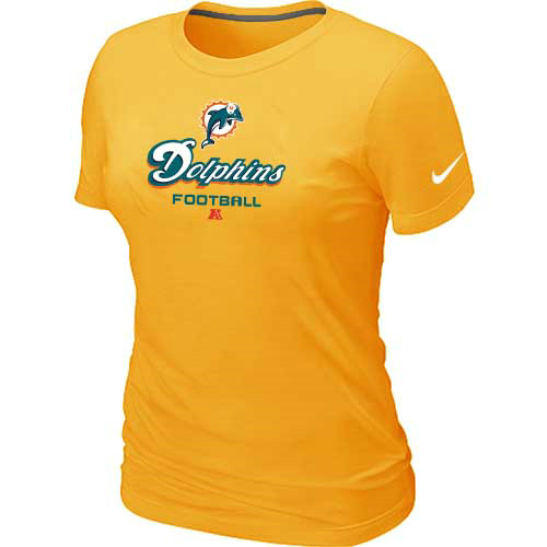 Miami Dolphins Yellow Women's Critical Victory T-Shirt