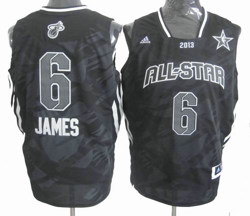 Miami Heat 6# LeBron James All-Star 2013 black Fashion Swingman Jersey