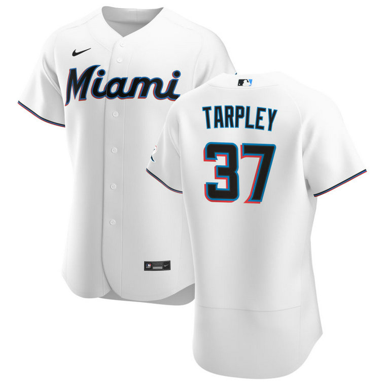 Miami Marlins #37 Stephen Tarpley Men's Nike White Home 2020 Authentic Player MLB Jersey