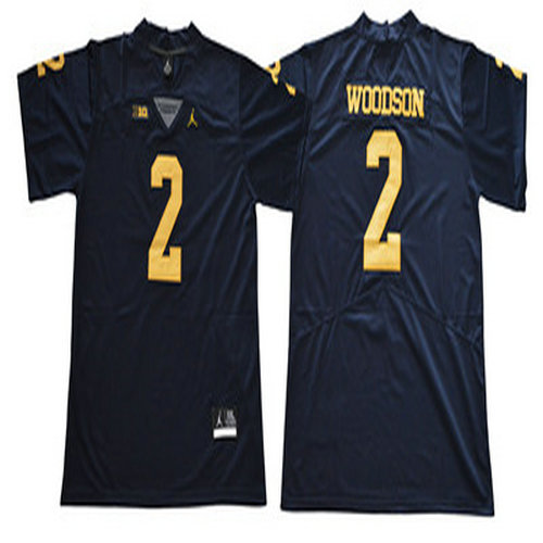 Michigan Wolverines #2 Charles Woodson Navy College Football Jersey