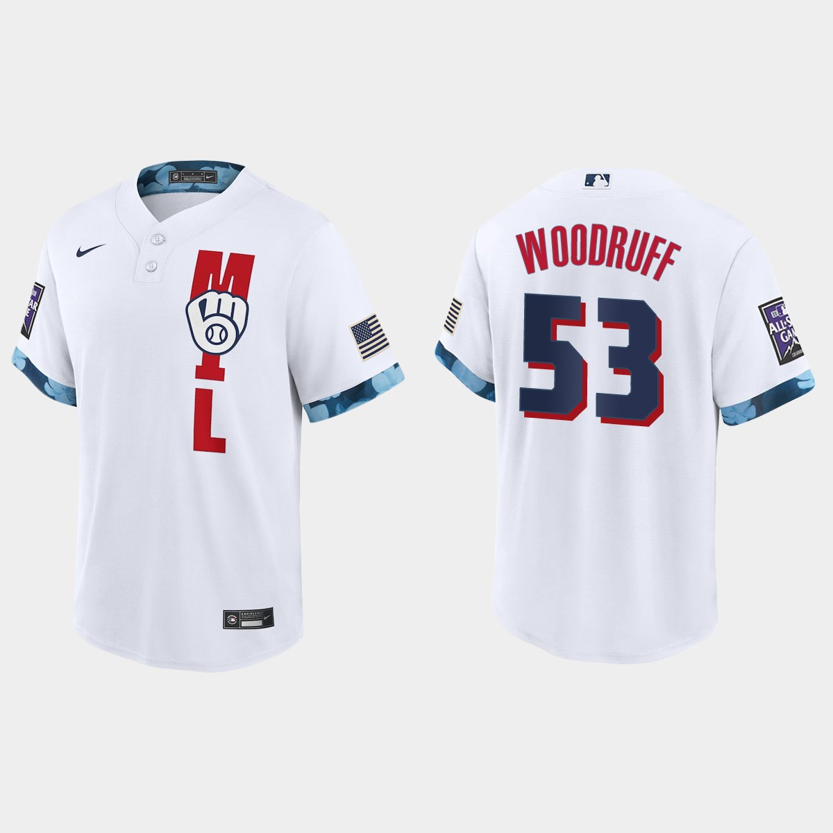 Milwaukee Brewers #53 Brandon Woodruff 2021 Mlb All Star Game Fan's Version White Jersey