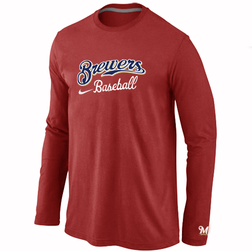 Milwaukee Brewers Long Sleeve T-Shirt RED