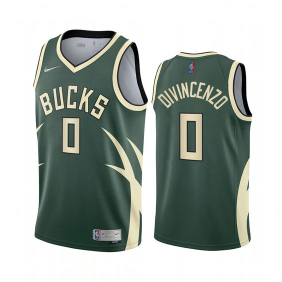 Milwaukee Bucks #0 Donte DiVincenzo Green NBA Swingman 2020-21 Earned Edition Jersey