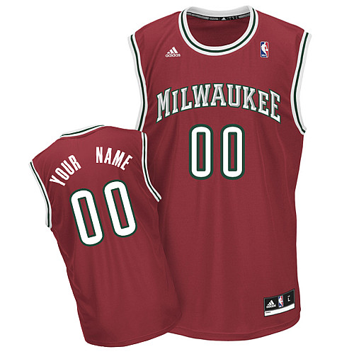 Milwaukee Bucks Personalized custom Red Jersey (S-3XL)