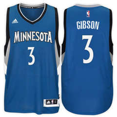 Minnesota Timberwolves #3 Taj Gibson Road Blue New Swingman Stitched NBA Jersey
