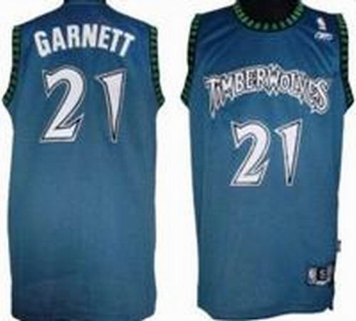 Minnesota Timberwolves 21# Kevin Garnett Blue Swingman Jersey