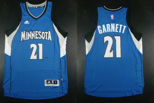 Minnesota Timberwolves 21 Kevin Garnett Blue Road NBA Jersey