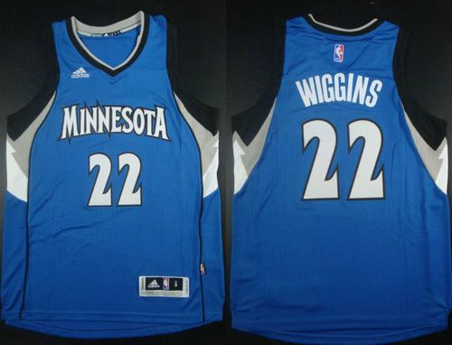 Minnesota Timberwolves 22 Andrew Wiggins Blue Revolution 30 NBA Jersey