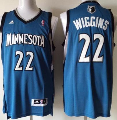 Minnesota Timberwolves 22 Andrew Wiggins Blue Revolution 30 Swingman NBA Jerseys