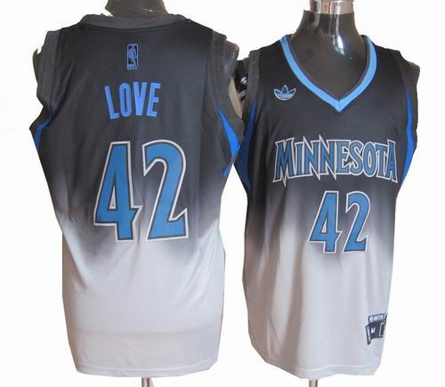 Minnesota Timberwolves 42# Kevin Love Fadeaway Fashion Swingman Jersey