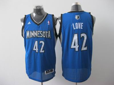 Minnesota Timberwolves 42# Kevin Love blue Road Jersey