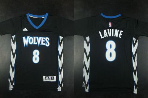 Minnesota Timberwolves 8 Zach LaVine Black Alternate NBA Jersey
