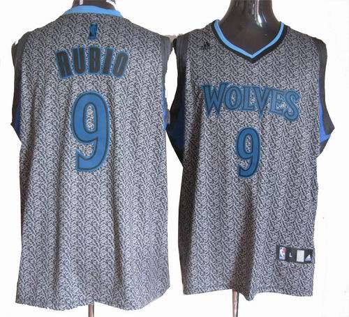 Minnesota Timberwolves 9# Ricky Rubio  Static Fashion Swingman Jersey