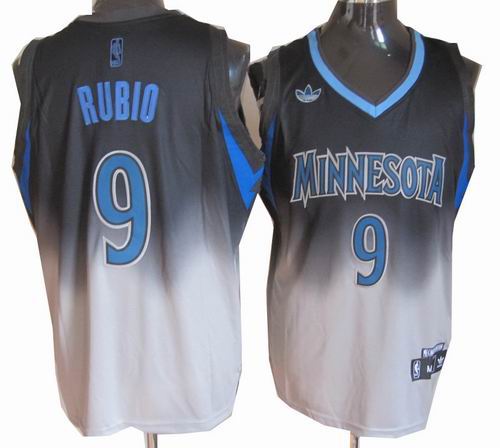 Minnesota Timberwolves 9# Ricky Rubio Fadeaway Fashion Swingman Jersey