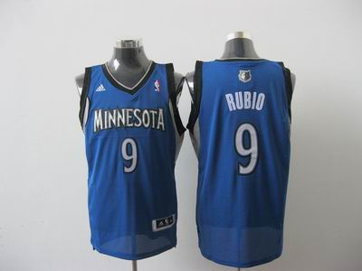 Minnesota Timberwolves 9# Ricky Rubio blue Road Jersey