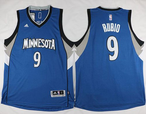 Minnesota Timberwolves 9 Ricky Rubio Revolution 30 Blue NBA Jersey