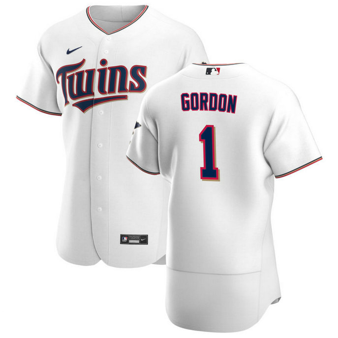 Minnesota Twins #1 Nick Gordon Men's Nike White Home 2020 Authentic Player MLB Jersey