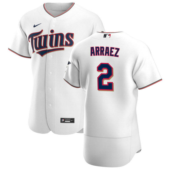 Minnesota Twins #2 Luis Arraez Men's Nike White Home 2020 Authentic Player MLB Jersey