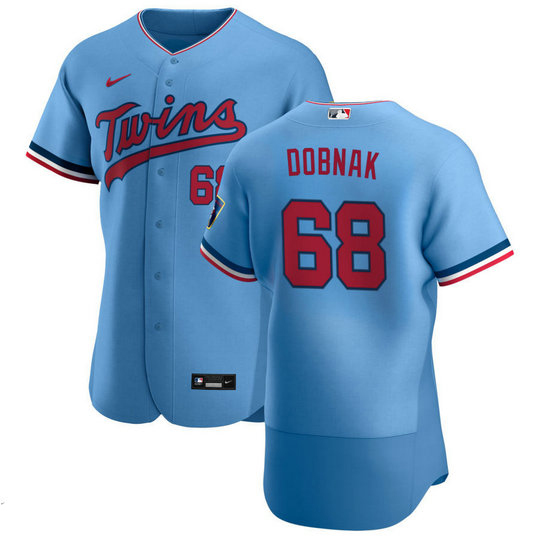 Minnesota Twins #68 Randy Dobnak Men's Nike Light Blue Alternate 2020 Authentic Team MLB Jersey