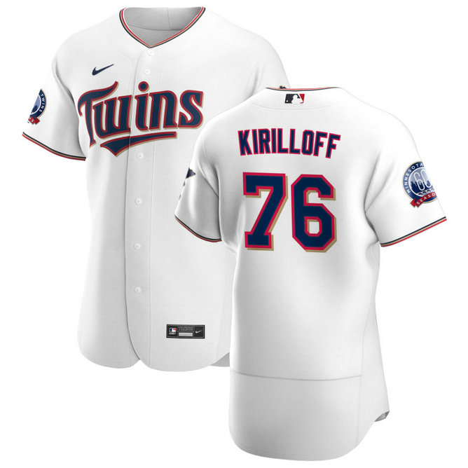 Minnesota Twins #76 Alex Kirilloff Men's Nike White Home 2020 60th Season Authentic Team MLB Jersey