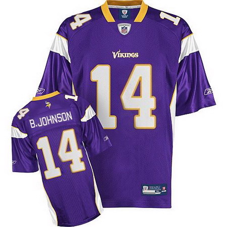 Minnesota Vikings #14 B.JOHNSON purple Jersey