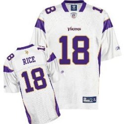 Minnesota Vikings #18 Sidney Rice White Jersey