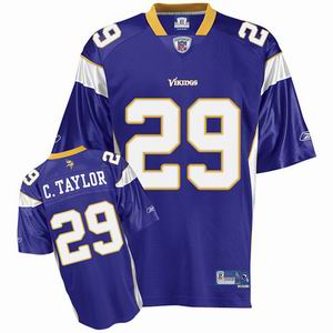 Minnesota Vikings #29 Chester Taylor Premier Team Color 50th Anniversary Patch Jersey