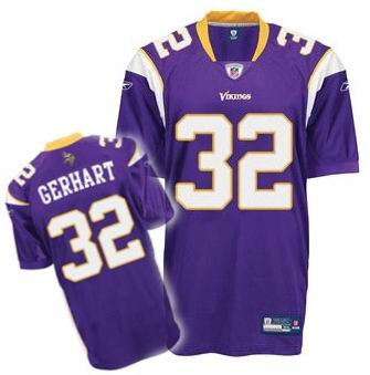 Minnesota Vikings #32 TOBY GERHART purple 50th Anniversary Patch Jersey