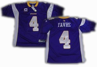 Minnesota Vikings #4 Brett Favre purple C patch