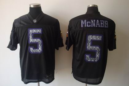 Minnesota Vikings #5 Donovan McNabb BLACK SIDELINE UNITED jerseys
