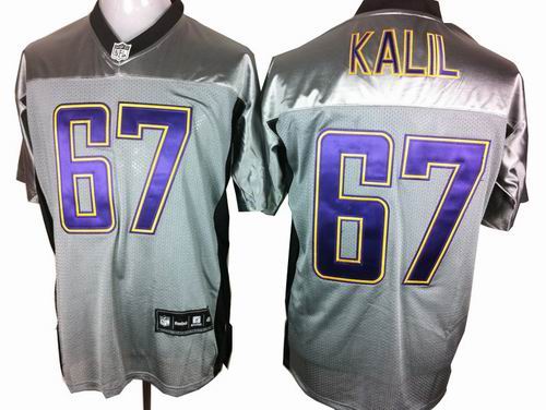 Minnesota Vikings #67 Matt Kalil Gray shadow jerseys