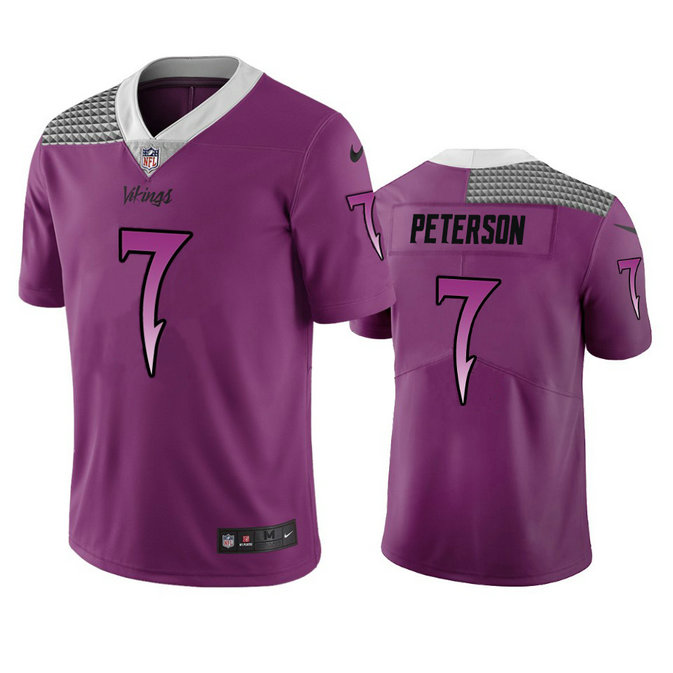Minnesota Vikings #7 Patrick Peterson Purple Vapor Limited City Edition NFL Jersey