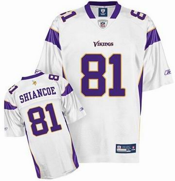 Minnesota Vikings #81 Visanthe Shiancoe White Jersey