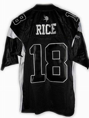 Minnesota Vikings 18# Sidney Rice black color
