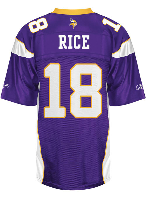 Minnesota Vikings 18# Sidney Rice purple