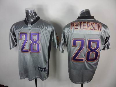 Minnesota Vikings 28 Adrian Peterson Gray shadow jerseys