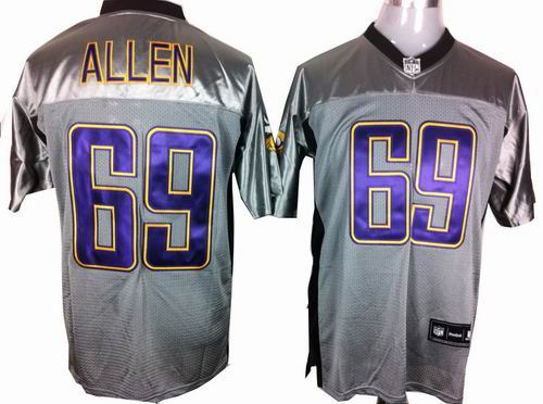 Minnesota Vikings 69 Jared Allen Gray shadow jerseys