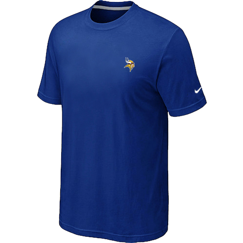 Minnesota Vikings Chest embroidered logo T-Shirt Blue