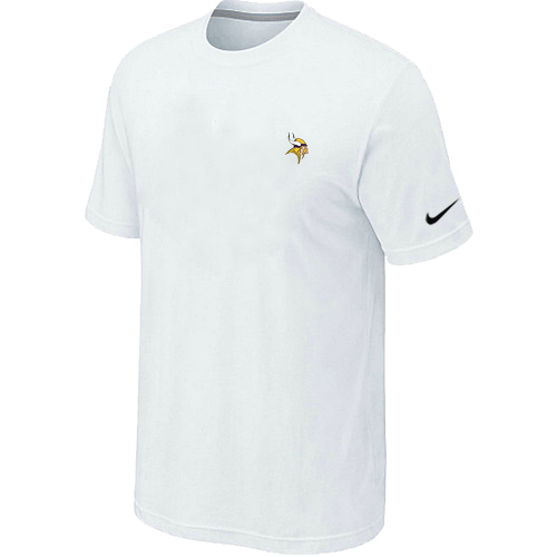 Minnesota Vikings Chest embroidered logo T-Shirt white