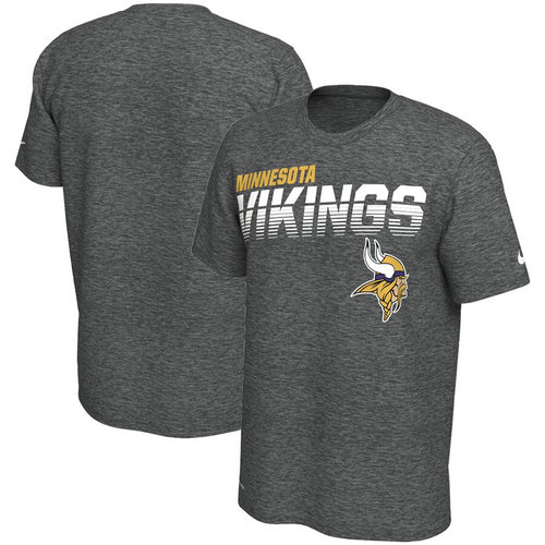 Minnesota Vikings Nike Sideline Line Of Scrimmage Legend Performance T-Shirt Gray