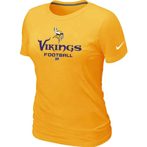 Minnesota Vikings Yellow Women's Critical Victory T-Shirt