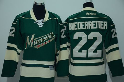 Minnesota Wild 22 Nino Niederreiter Green Kid NHL Jersey