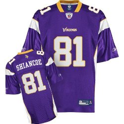 Minnesota vikings #81 Visanthe Shiancoe Purple Jersey