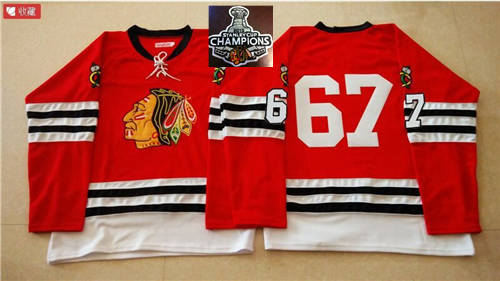 Mitchell And Ness 1960-61 Chicago Blackhawks Jerseys 67 Red No Name 2015 Stanley Cup Champions NHL Jersey