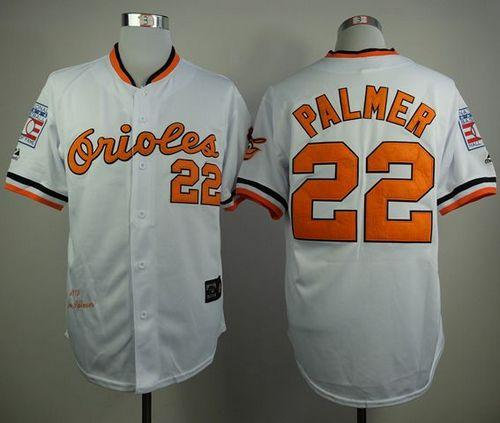 Mitchell And Ness 1970 Baltimore Orioles 22 Jim Palmer White Throwback Baseball jersey