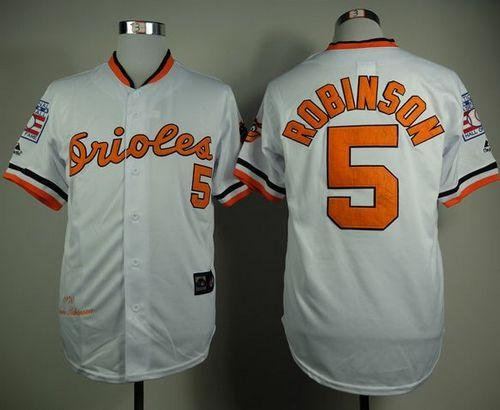Mitchell And Ness 1970 Baltimore Orioles 5 Brooks Robinson White Throwback Baseball Jersey